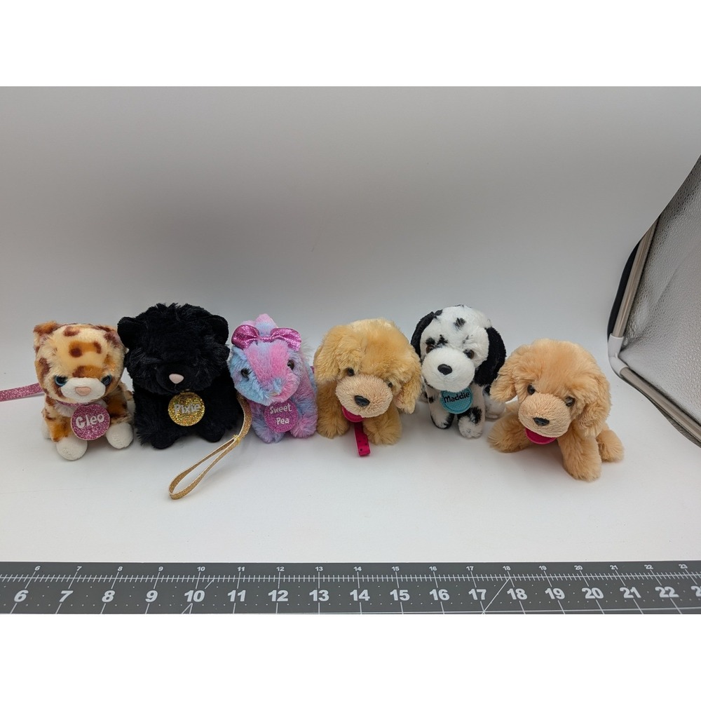 Gund Justice Pet Pixie Cleo Cat Sweet Pea‎ Rabbit Maddie Penny Plush Leash Lot
